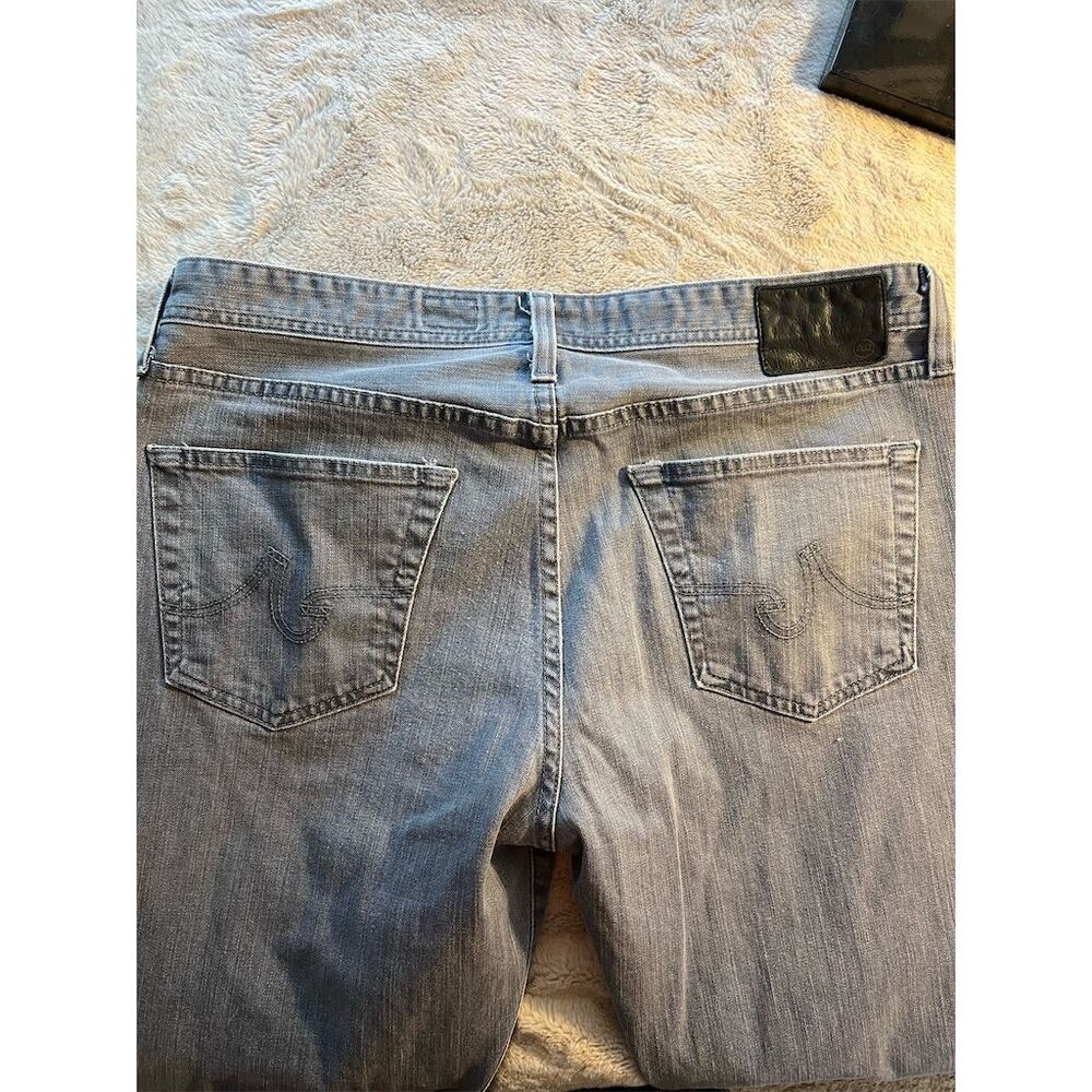 AG Adriano Goldschmied Men's Gray Straight Leg Jeans Standard Size 36 - Picture 10 of 11